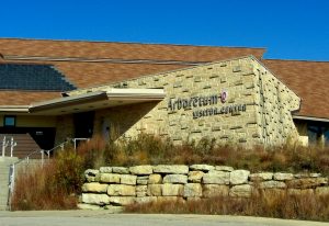Front of UW-Madison Arboretum VIsitor Center, the location for the in-person session